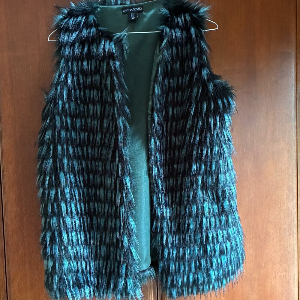 Cynthia Rowley beautiful faux fur vest